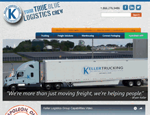 Tablet Screenshot of kellerlogistics.com